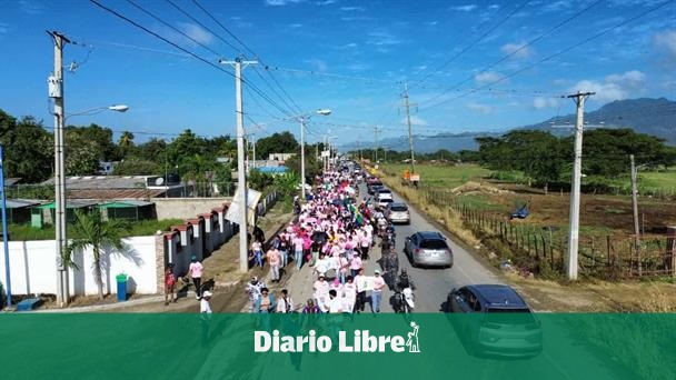 Familiares de la niña Brianna Genao marchan en Navarrete a 18 días de la desaparición