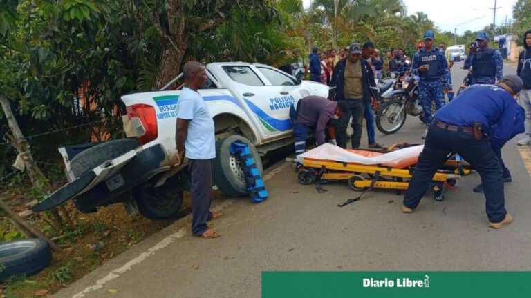 Tres policías resultan heridos en accidente de tránsito en El Valle de Hato Mayor