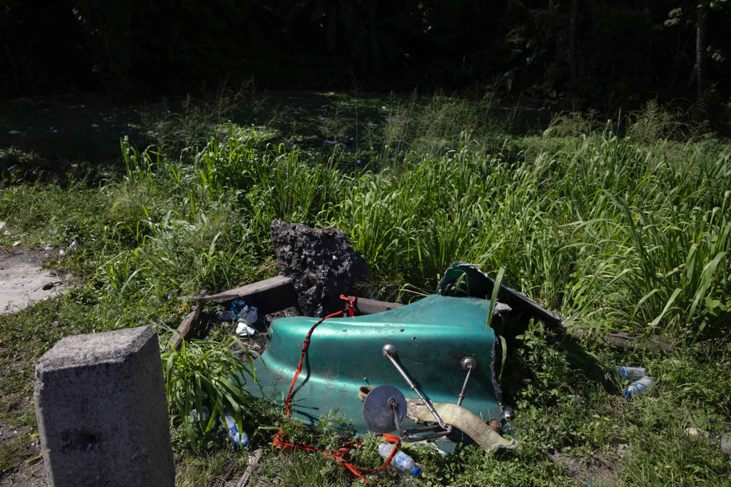 Escena del accidente en la 6 de Noviembre.